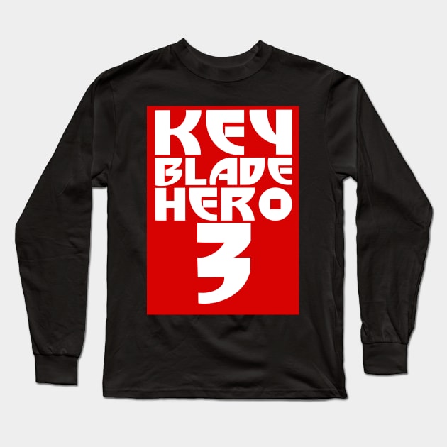 Keyblade Hero 3 (White Text) Long Sleeve T-Shirt by ImaginativeJoy